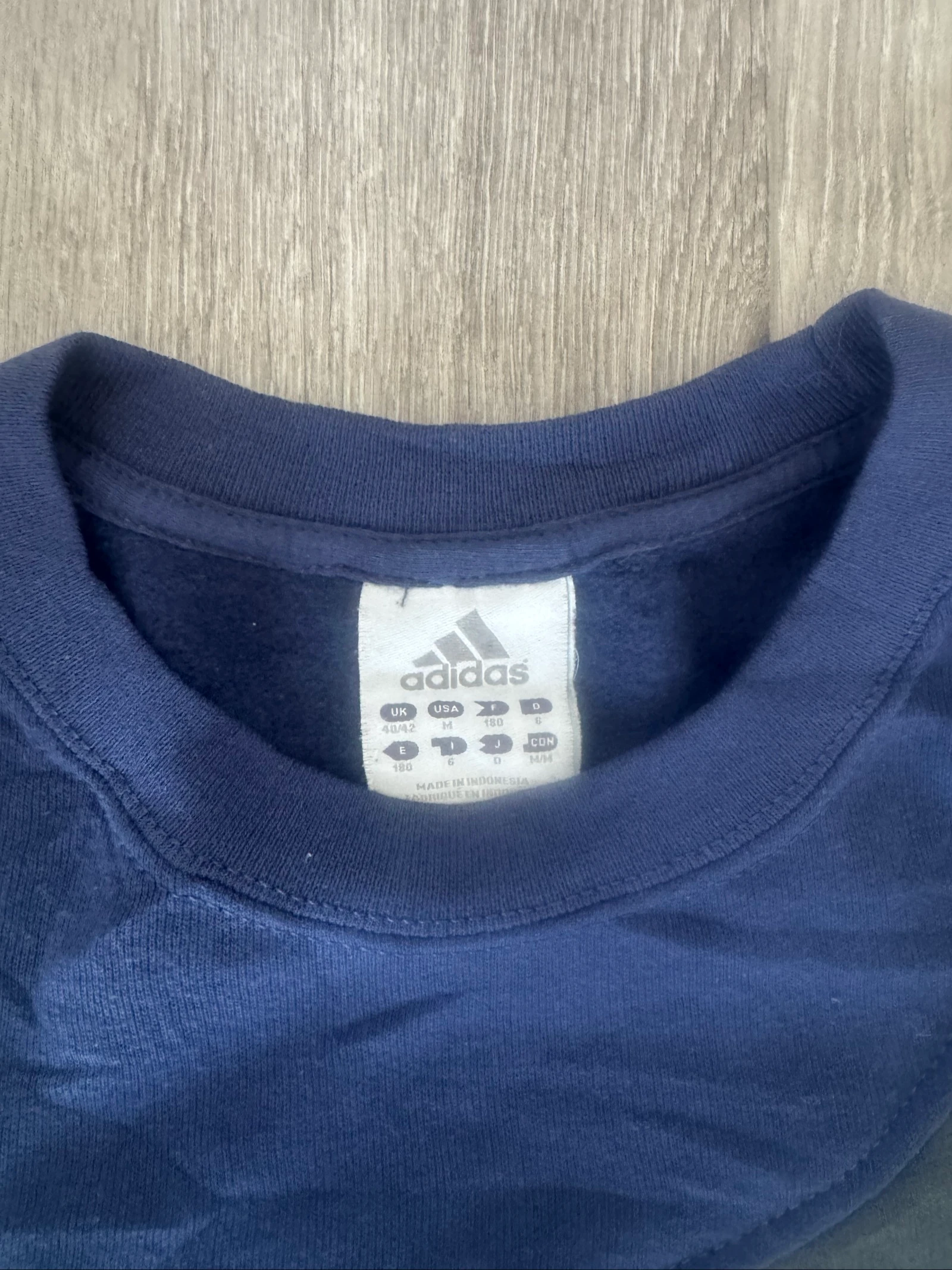 Adidas Vintage Colorblock Sweatshirt Crewneck Blue Black Y2K 90s Streetwear Retro M – photo 4
